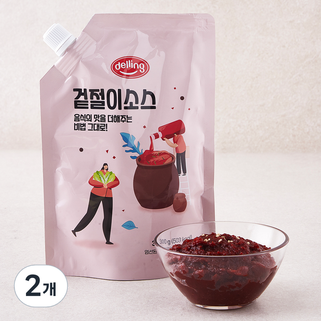 델링 겉절이 소스, 300g, 2개