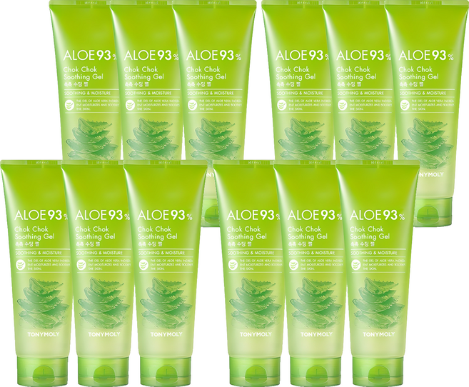 토니모리 알로에 93% 촉촉 수딩 젤, 250ml, 12개