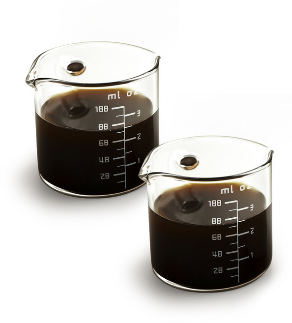 더나인 밀리온스 내열유리 샷잔 미니 계량컵, 2개, 100ml