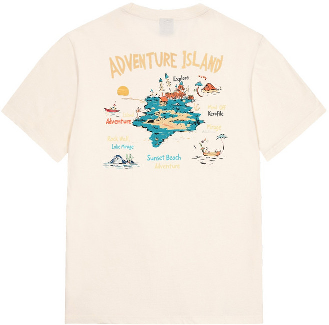 옥스타 남녀공용 어드벤처 아일랜드 20수 반팔 티셔츠 5TS014