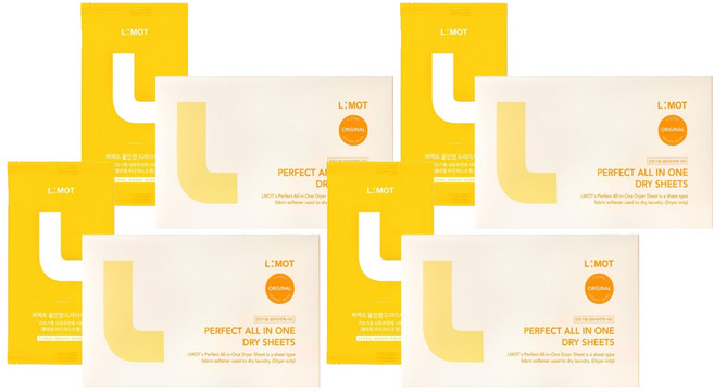 엘모트 퍼펙트 올인원 건조기용 드라이시트 섬유유연제 플로랄 우디 머스크향 본품, 30개입, 4개