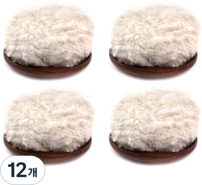 얀팩토리 슈퍼밍크 인조퍼얀 쁘띠 목도리 털실, 아이보리, 12개