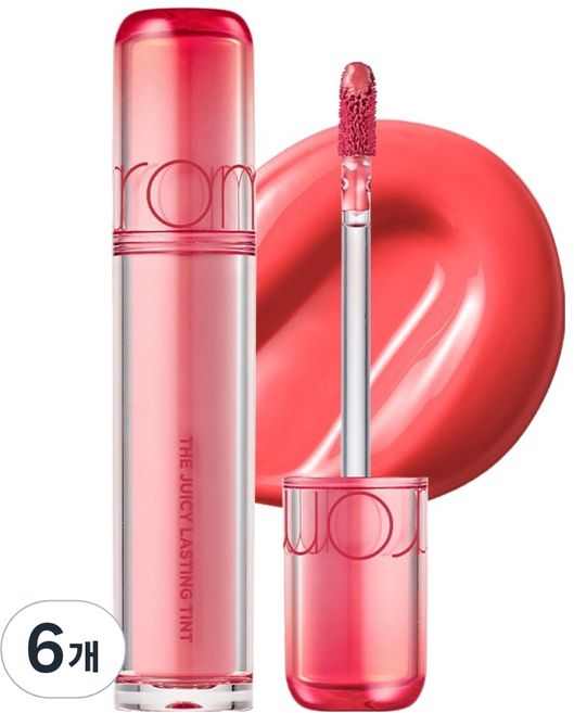롬앤 더 쥬시 래스팅 틴트, 26 신비 복숭아, 6개
