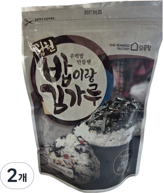 광천김공장 밥이랑 김가루, 70g, 2개