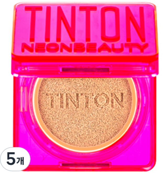 TINTON 霓虹氣墊粉底, 21號 粉米色, 5個