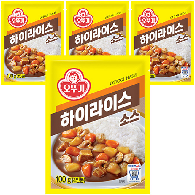 오뚜기 하이라이스 소스, 100g, 4개