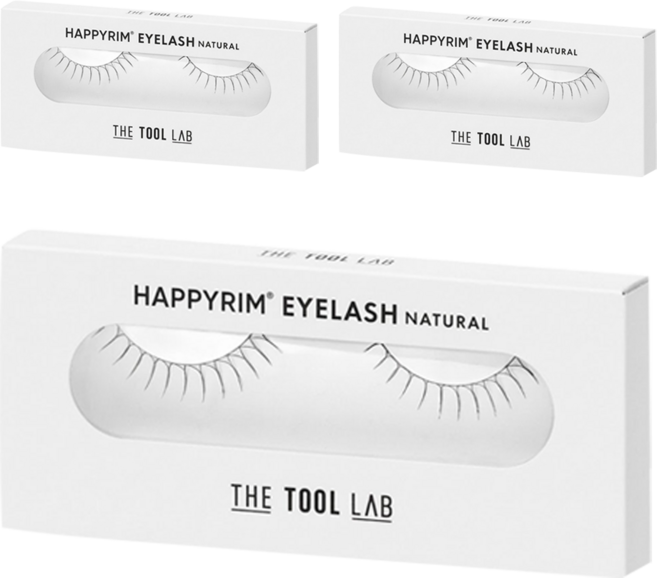 THE TOOL LAB Happyrim 自然款假睫毛 10 5N, 黑色, 3盒