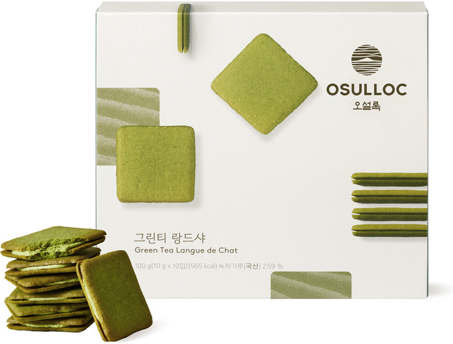 오설록 그린티 랑드샤 쿠키 10p, 100g, 1개