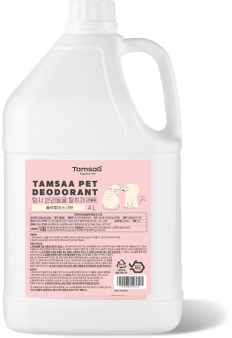 탐사 반려동물 탈취제 리필, 4L, 1개