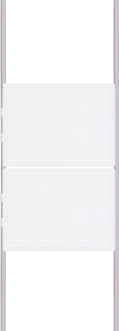 dayneeds 日需百備 頂天立地烤漆收納架 附沖孔平面網 60 x 42cm 2片, 白色