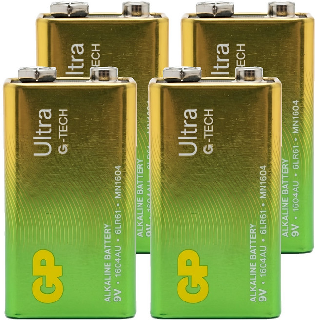 GP Batteries 超霸 Ultra鹼性電池 9V, 1入, 4顆