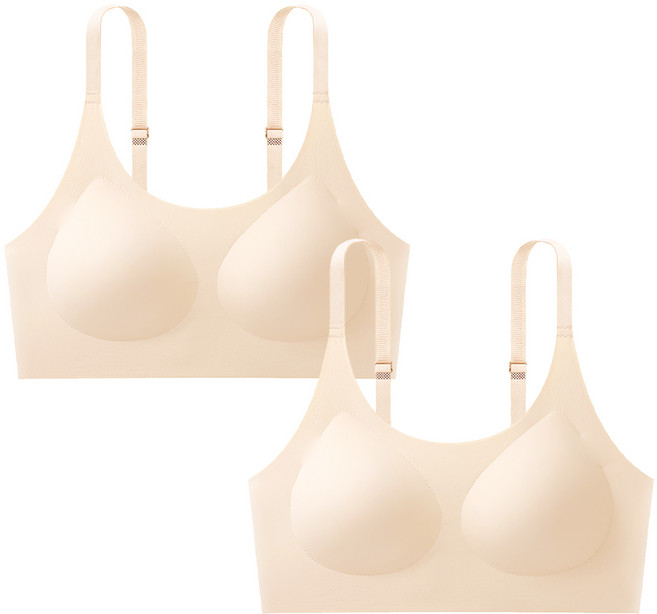 언더스미스 스킨핏 패드일체형 스트랩 심리스 브라 2종 세트