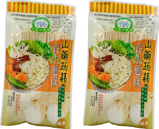 大雪山農場 山藥蒟蒻麵, 250g, 2包