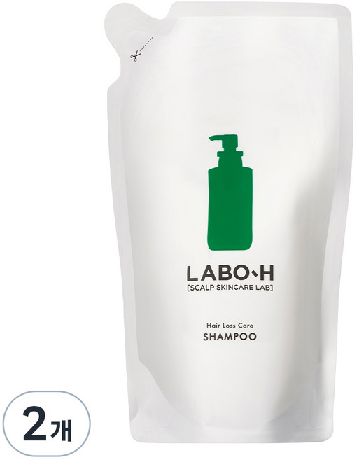 라보에이치 두피강화 클리닉 탈모증상완화 샴푸 리필팩, 400ml, 2개