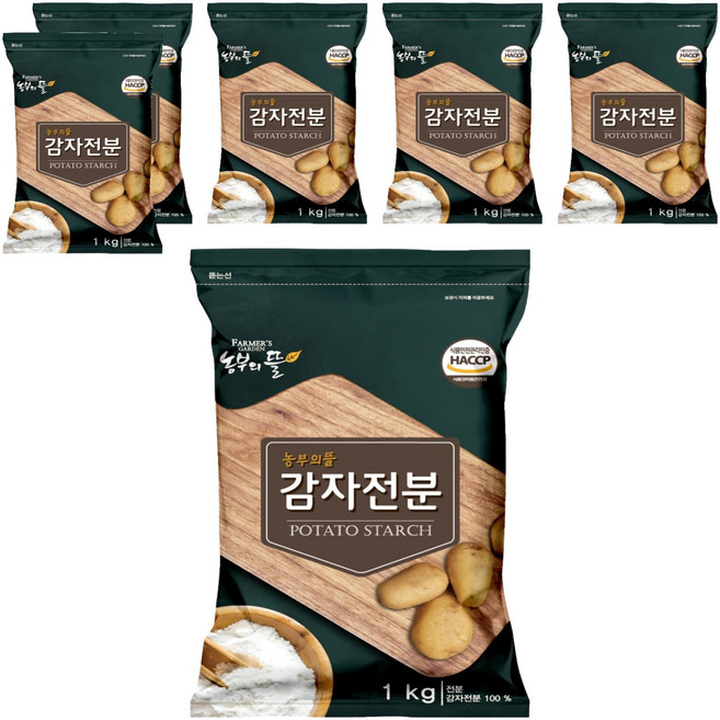 농부의뜰 감자전분, 1kg, 6개