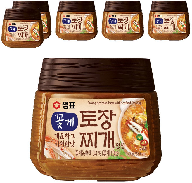 샘표 꽃게 토장 찌개양념, 450g, 6개