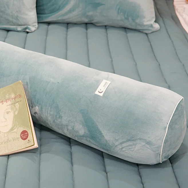 스누즈 모찌모찌 겨울 극세사 바디필로우, 코랄그린 - 쿠팡