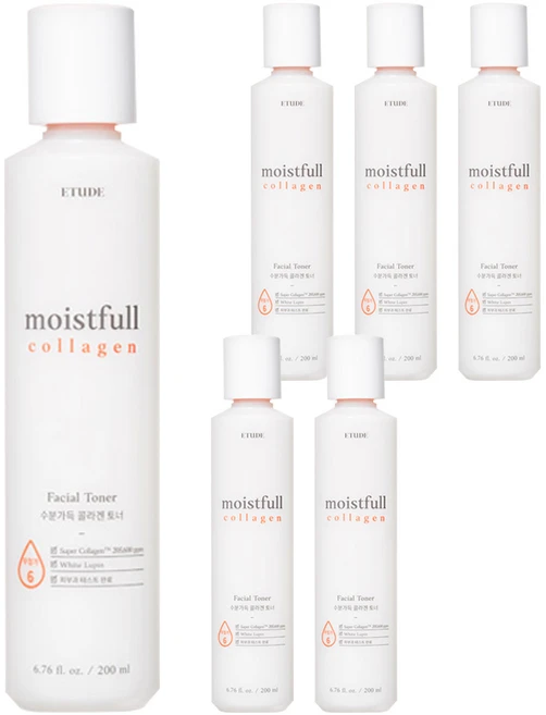 에뛰드 New 수분가득 콜라겐 토너, 6개, 200ml - 쿠팡