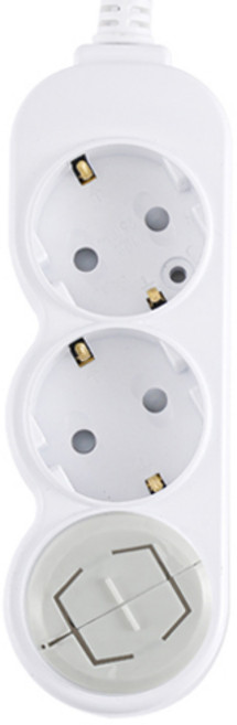 에코파워탭 국내 제조 일반 접지 멀티탭 3구 + 안전커버 랜덤발송 세트, 2.5m, 혼합색상, 1세트