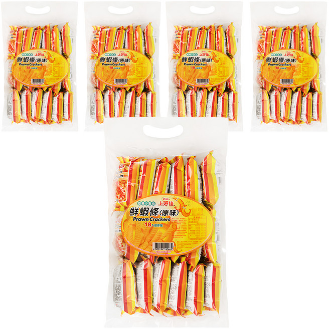 Oishi 上好佳 鮮蝦條 原味, 5袋, 90g