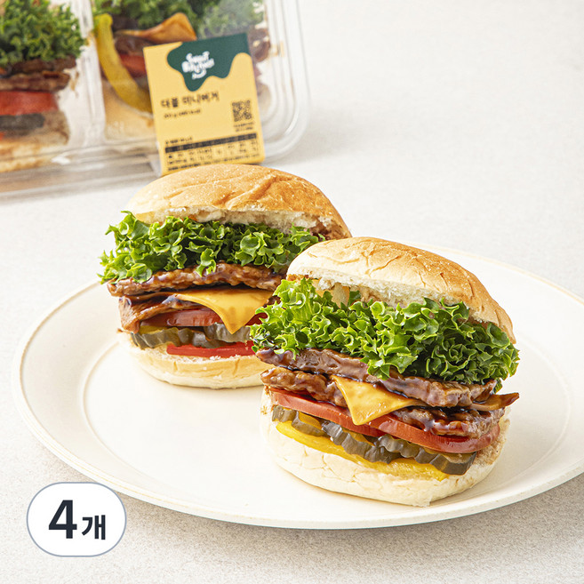 스윗밸런스 더블 미니버거 2개입, 203g, 4개