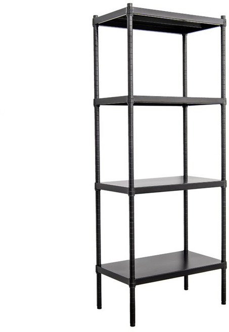 dayneeds 日需百備 極致工藝烤漆架(展示架/儲藏架/收納層架/層架/鐵架) 1個, 黑色, 4層