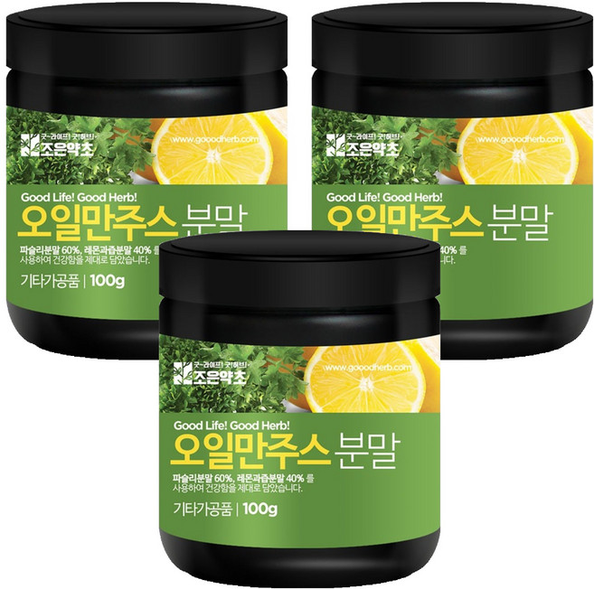 조은약초 오일만주스 분말, 3개, 100g