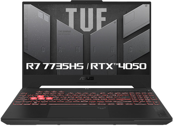 에이수스 2023 TUF 게이밍 A15 노트북 15.6 라이젠7 라이젠 7000 시리즈 지포스 RTX 4050, Mecha Gray, 512GB, 8GB, WIN11 Home, FA507NU-LP008