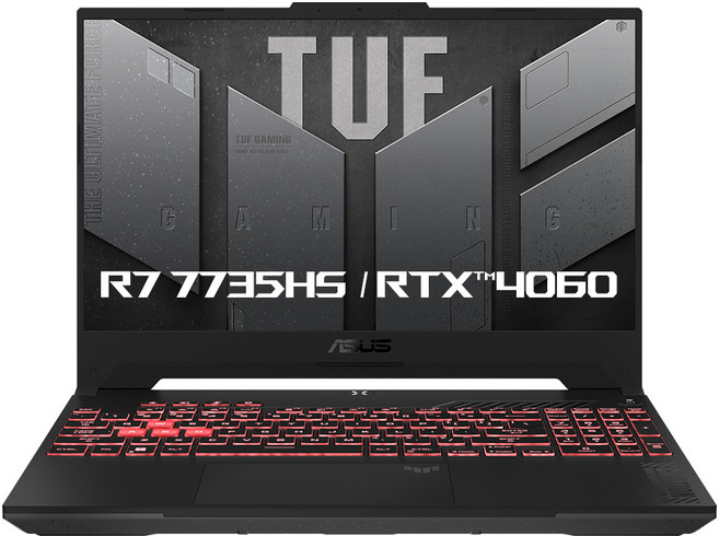 에이수스 2023 TUF 게이밍 A15 라이젠7 라이젠 7000 시리즈 지포스 RTX 4060, Mecha Gray, 512GB, 8GB, Free DOS, FA507NV-LP013