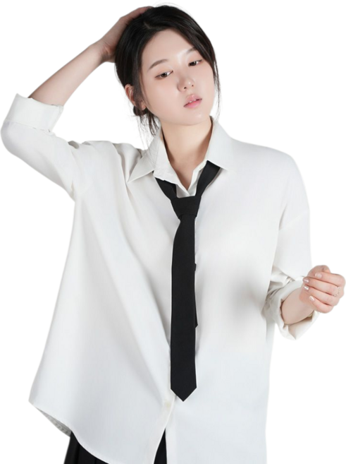 Mscope 女性用霧面纖細長版領帶 MN650