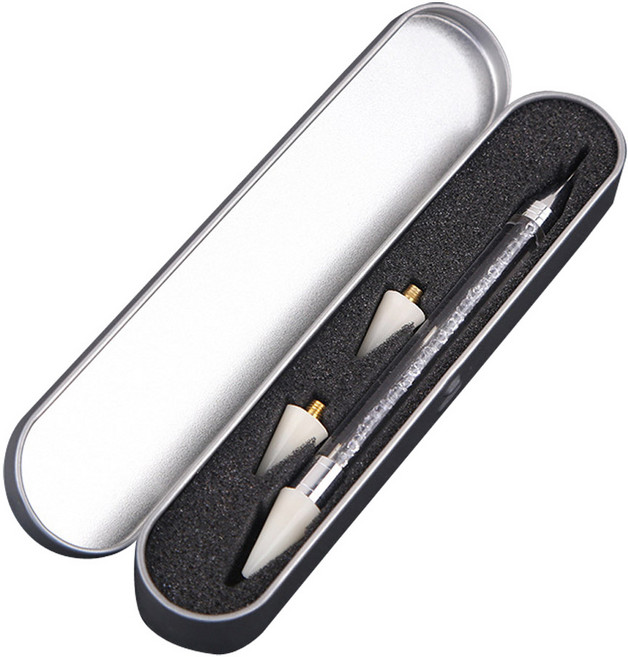 알리다 듀얼 네일 스톤 피커 + 리필 2p 세트, 혼합색상, 1세트