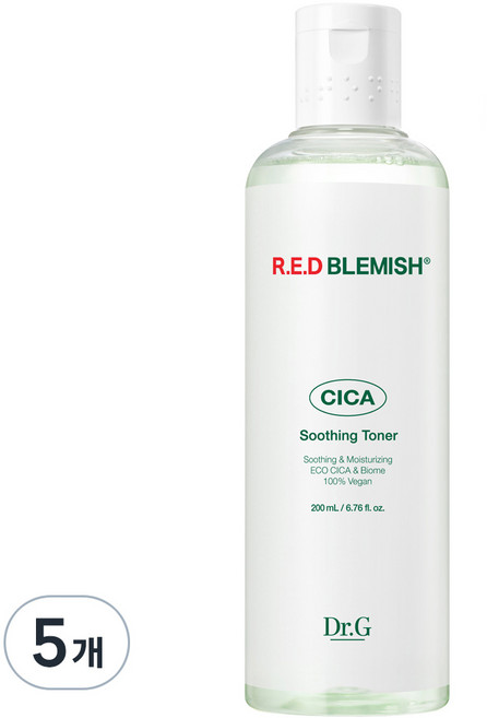 닥터지 레드 블레미쉬 시카 수딩 토너, 200ml, 5개