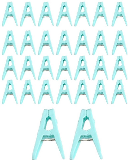 키포포 논슬립 야외 빨래집게, 녹색, 50개