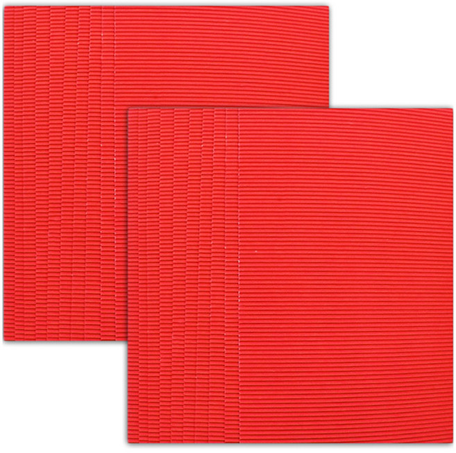 마다꾸미 컬러 골판지, 22 레드, 20개