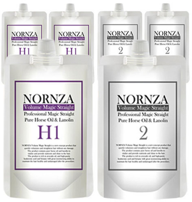 노른자 볼륨매직 스트레이트 파마약 H1 일반모 1제 200g + 2제 200g 세트, 3개, 400g