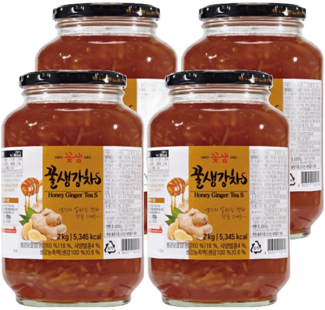 꽃샘 꿀생강차 에스, 2kg, 1개입, 4개