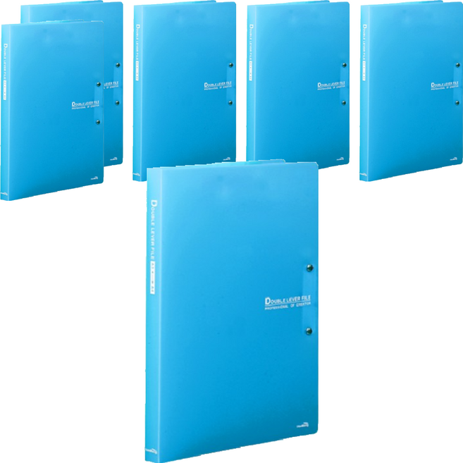 희망사무포인트 더블레바화일 A4, 하늘, 6개