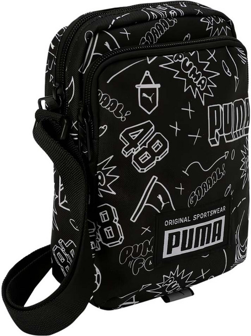 PUMA Academy 側背小包, 黑色 + 白色, 1個