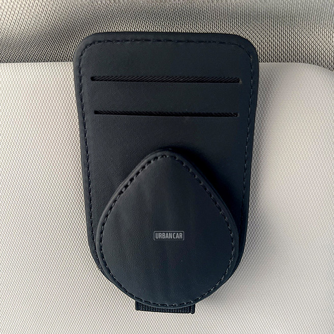 어반카 마그네틱 가죽 선바이저 클립, 블랙, 1개