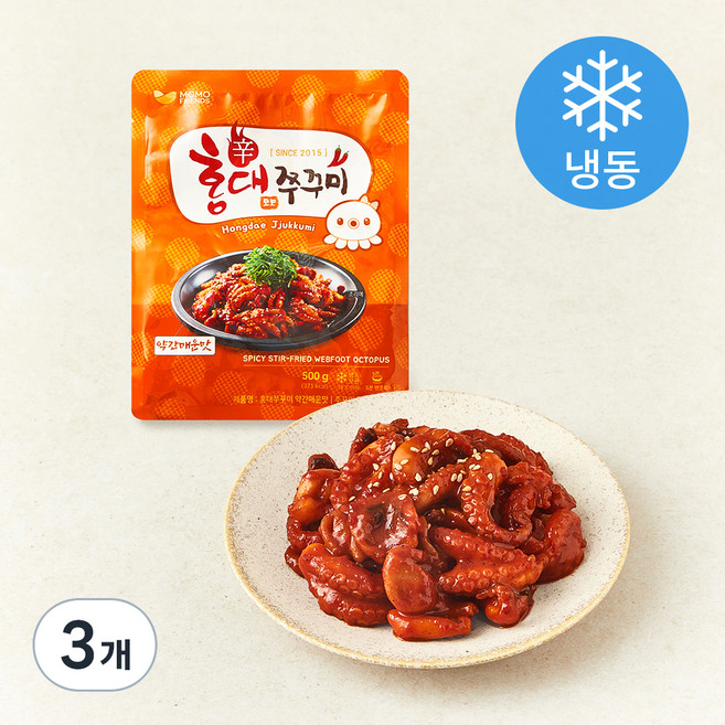 홍대쭈꾸미 약간매운맛 (냉동), 3개, 500g