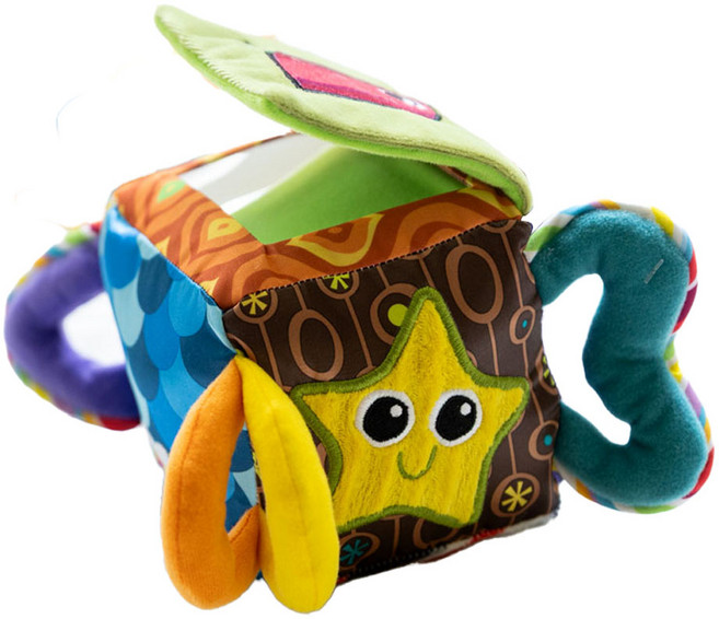 라마즈 촉각주사위 봉제플라스틱완구, 혼합색상, 1개