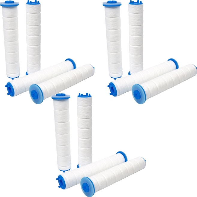 아쿠아듀오 샤워기 헤드 SF-580VT & 980VT & 815 & 850 전용 1차 녹물 제거 리필 필터, 12개