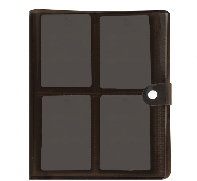 리코즈 포토카드 160포켓 콜렉트북, 클리어 블랙, 20매