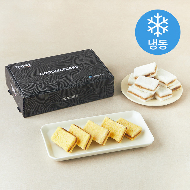 착한떡 달콤한 백설기 10개 + 달콤한 단호박설기 10개 (냉동), 45g, 20개입, 1세트