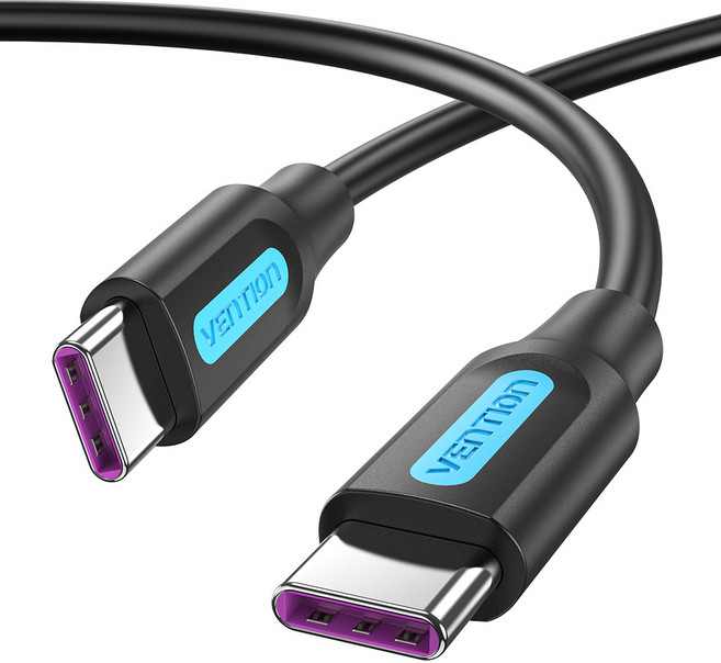 벤션 100W 투톤 C to C타입 고속충전 케이블, 혼합색상, 1개, 0.5m