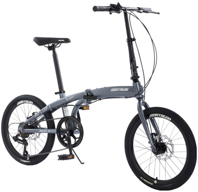 서브루나 몬타그나 시마노 7단 접이식 미니벨로 자전거 MFD07, 소피스토그레이, 153cm, 1개