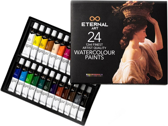 이터널아트 수채화물감, 12ml, 24색