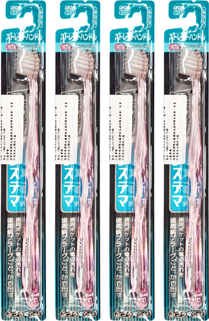 LION 獅王 Systema 細潔 小頭牙刷 極細普通毛, 1入, 4支