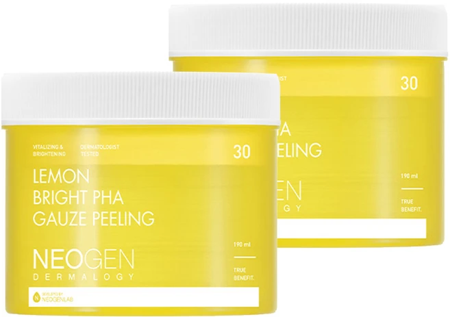 네오젠 레몬 브라이트 파하 거즈 필링패드 190ml, 30매입, 2개 - 쿠팡