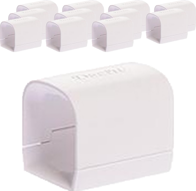 디클루 케이블톡 심플한 선정리클립, 12개, 화이트